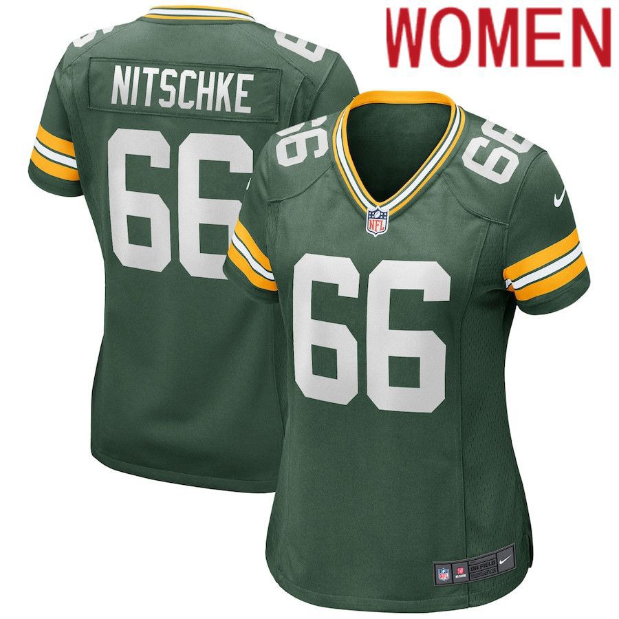 Women Green Bay Packers #66 Ray Nitschke Nike Green Game Retired Player NFL Jersey
